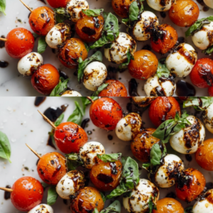 Easy Caprese Skewers Recipe with Balsamic Glaze