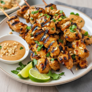 Easy Chicken Satay Recipe with Creamy Peanut Sauce