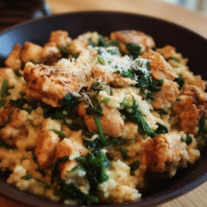 30-Minute Chicken & Spinach Rice Skillet Recipe