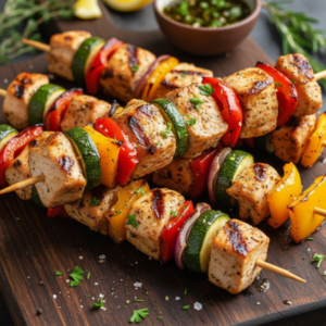 Easy Grilled Chicken Veggie Skewers Recipe