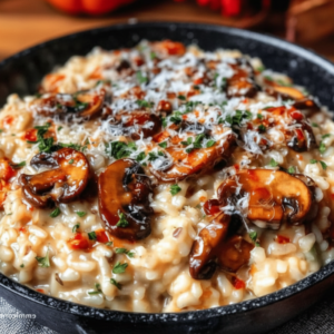 Easy Garlic Parmesan Mushroom Risotto Recipe