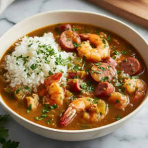 Authentic Creole Gumbo with Shrimp and Beef