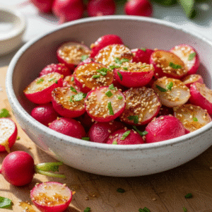 Crispy Roasted Radishes Honey Garlic Recipe