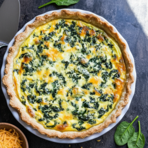Easy Cheesy Spinach Quiche Recipe - Quick & Delicious