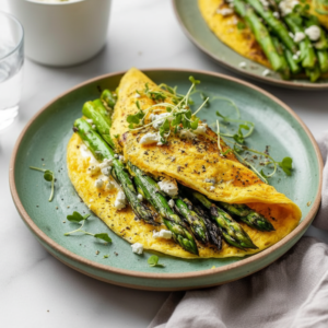 Gluten-Free Asparagus Feta Omelette: Fast Recipe
