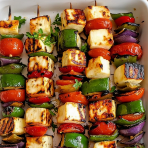 Grilled Halloumi Veggie Skewers: Easy Summer BBQ Recipe