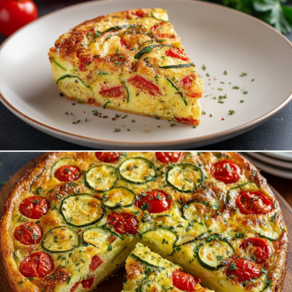 Herbed Zucchini Tomato Quiche (Crustless & Easy)