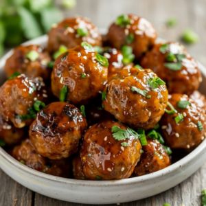 Baked Honey Garlic Turkey Meatballs Recipe