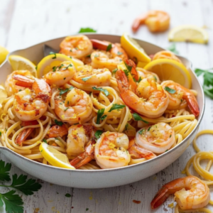 20-Minute Lemon Garlic Shrimp Pasta Recipe