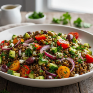 Healthy Mediterranean Lentil Salad Recipe