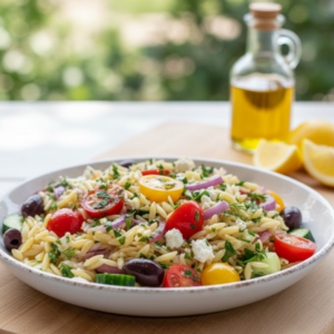 Fresh & Zesty Mediterranean Orzo Salad Recipe