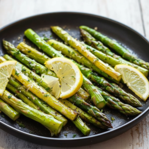 Easy Pan Roasted Asparagus Lemon Garlic Recipe
