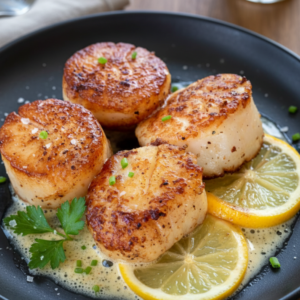 Perfect Pan Seared Scallops Recipe with Lemon Herb Butter