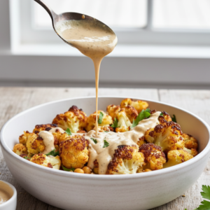 Roasted Cauliflower Tahini Sauce: Crispy & Creamy