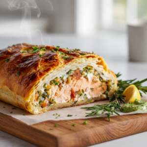 Easy Salmon Wellington Recipe with Spinach & Cream