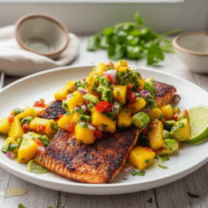 Blackened Salmon with Mango Salsa Recipe