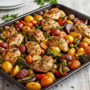 Sheet Pan Chicken and Veggies (40-Min Dinner)