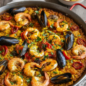 Authentic Spanish Paella with Seafood Recipe