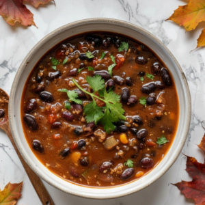 Spicy Black Bean Soup with Ground Beef (Easy Recipe)