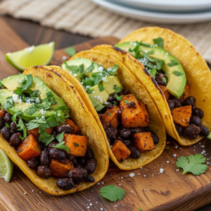 Vegan Sweet Potato Black Bean Tacos (Quick & Easy)