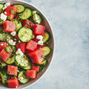 Fresh Watermelon Cucumber Salad with Feta