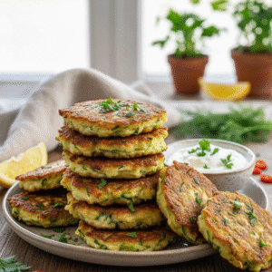 Crispy Zucchini Fritters Recipe (Low Carb & High Protein)