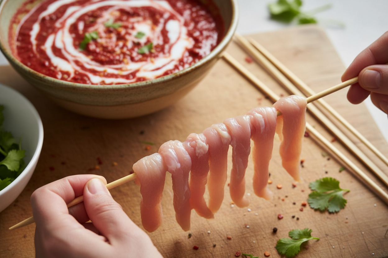 30-Minute Thai Chicken Satay with Authentic Peanut Sauce preparation step 1