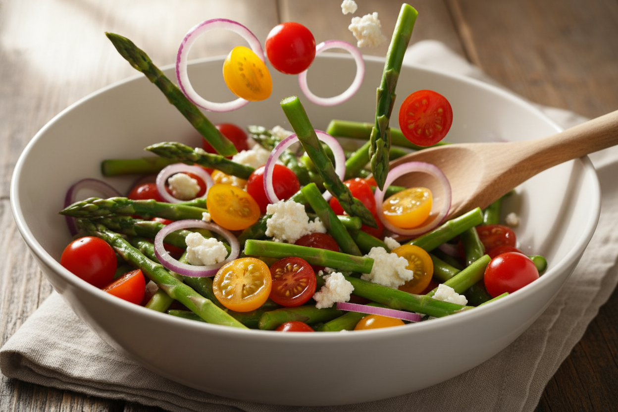 Asparagus Salad with Lemon Vinaigrette preparation step 1