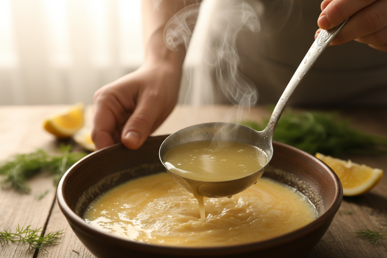 Avgolemono Greek Lemon Chicken Soup preparation step 2