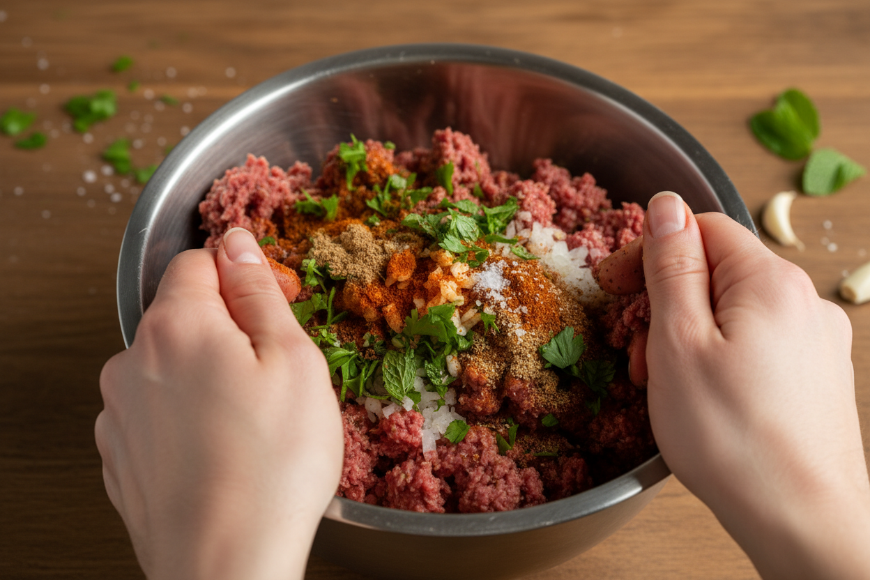 Best Ever Juicy Grilled Beef Kofta preparation step 1