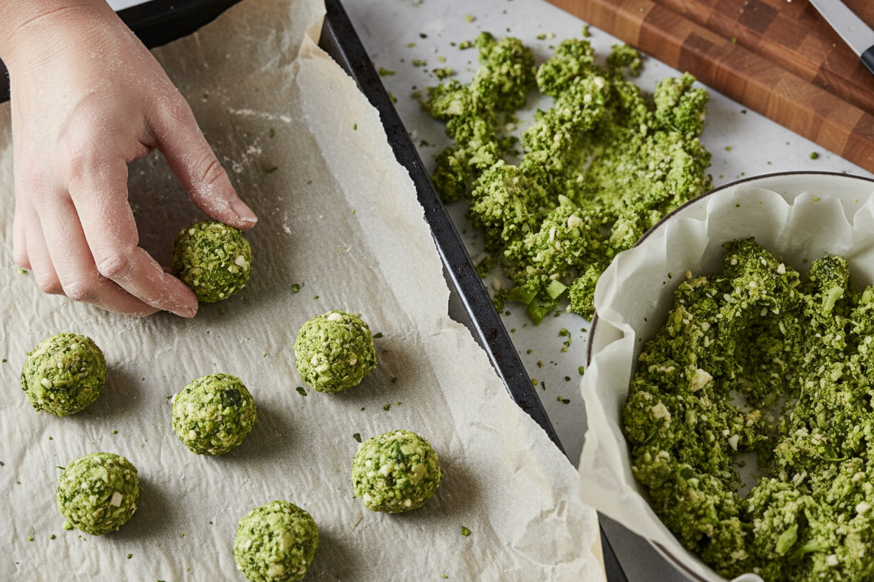 Broccoli Balls preparation step 2