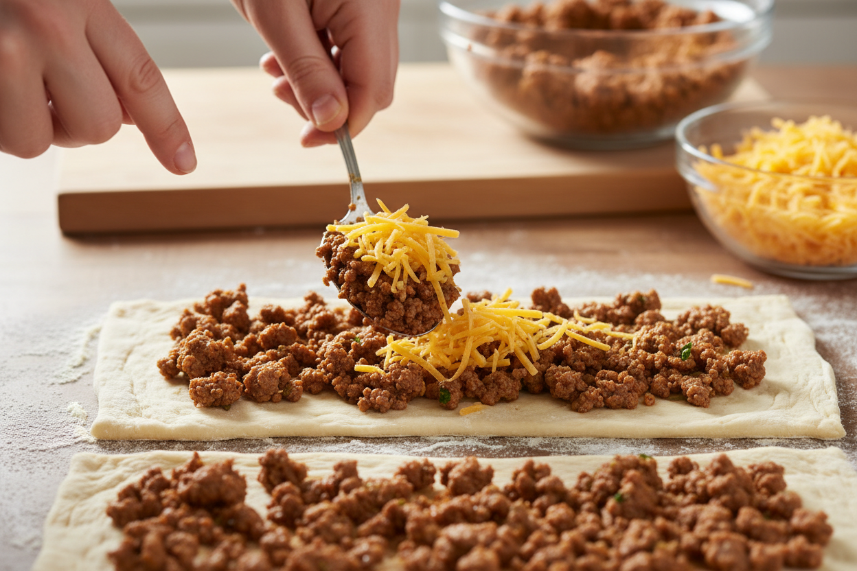 Cheesy Taco Sticks preparation step 1