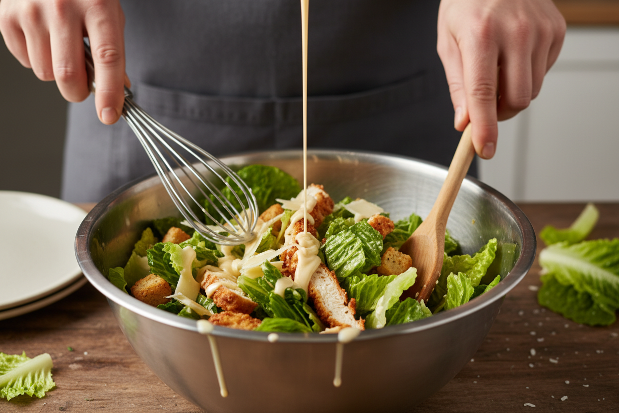 Chicken Caesar Wrap preparation step 1