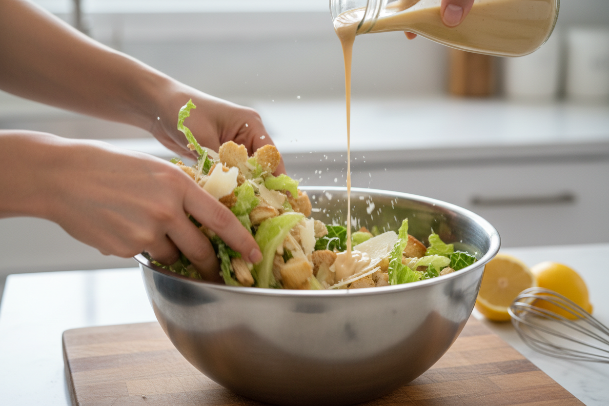 Chicken Caesar Wrap preparation step 1