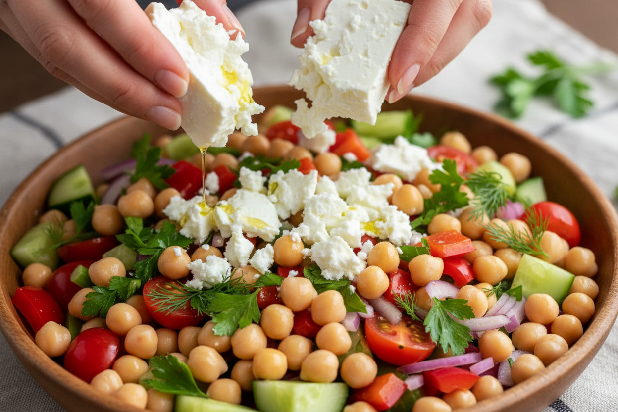 Chickpea Cucumber Salad for Quick Dinners preparation step 2