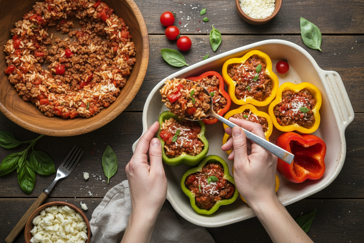 Classic Stuffed Peppers preparation step 2