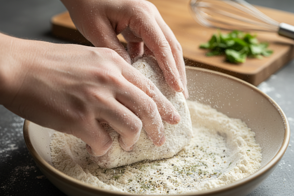 Copycat Morton’s Chicken Christopher preparation step 1