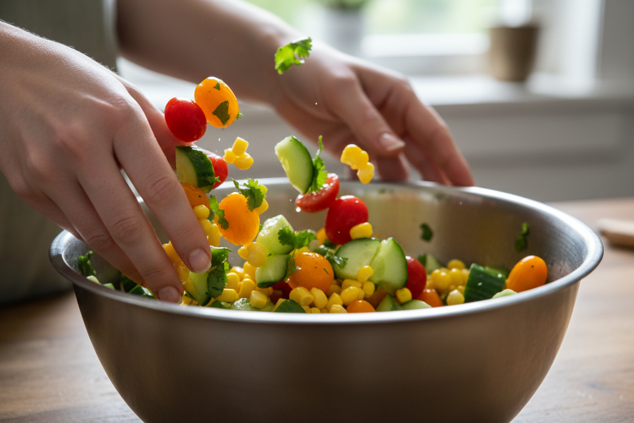Corn Salad preparation step 1