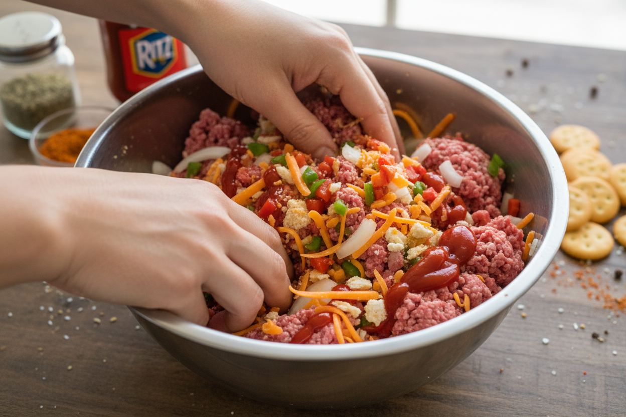 Cracker Barrel Meatloaf preparation step 1