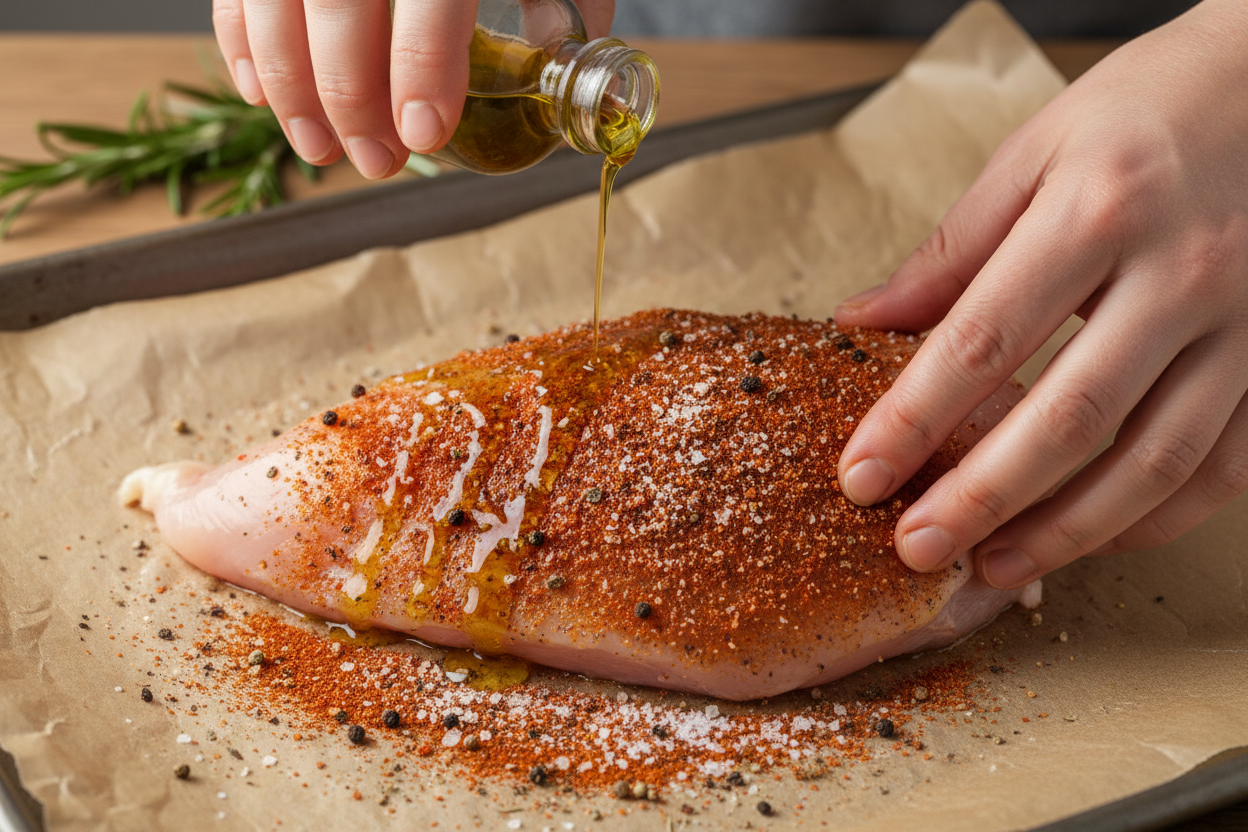 Crispy Oven Roasted Chicken Breast preparation step 1