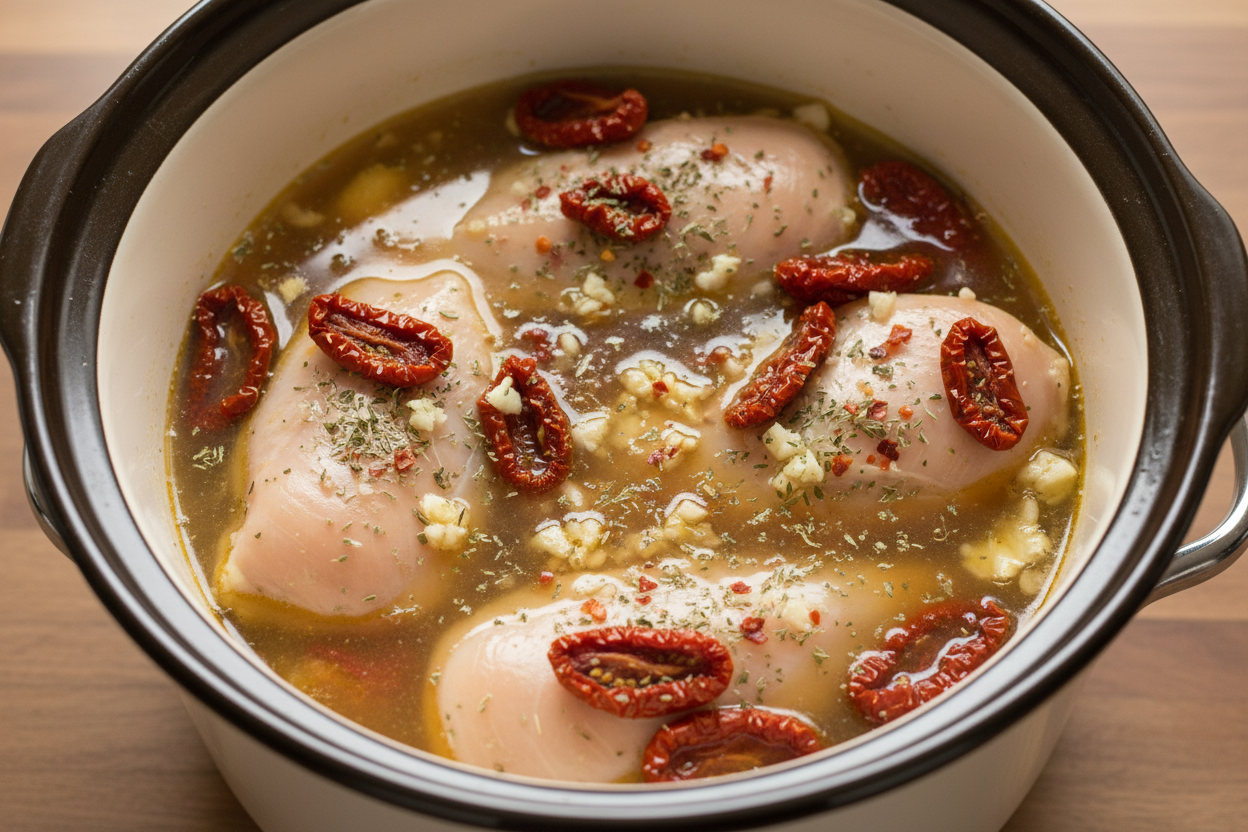 Crock Pot Marry Me Chicken preparation step 1
