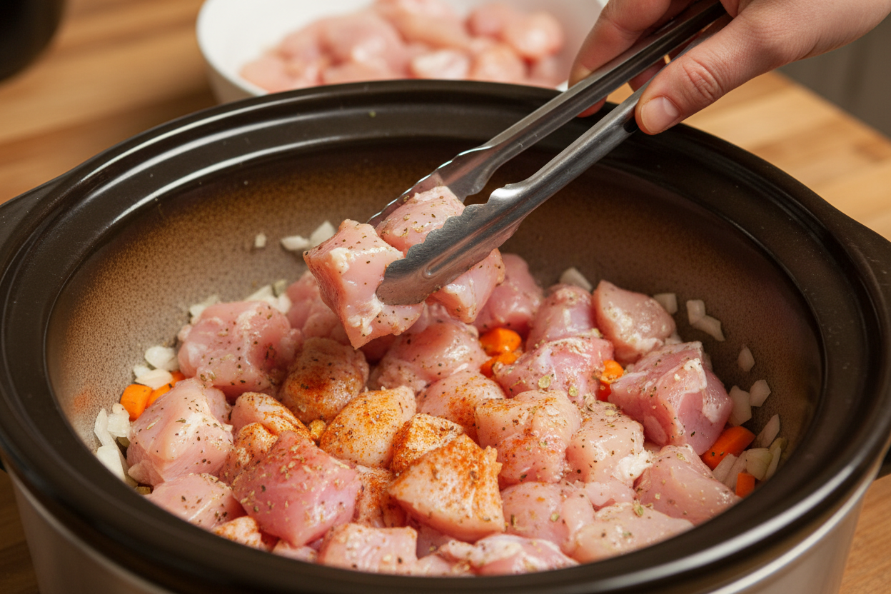 Crockpot Butter Chicken preparation step 1