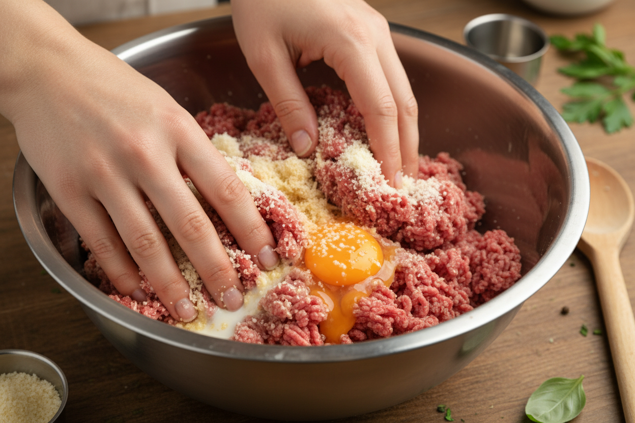 Crockpot French Onion Meatloaf with Melted Swiss Cheese preparation step 1