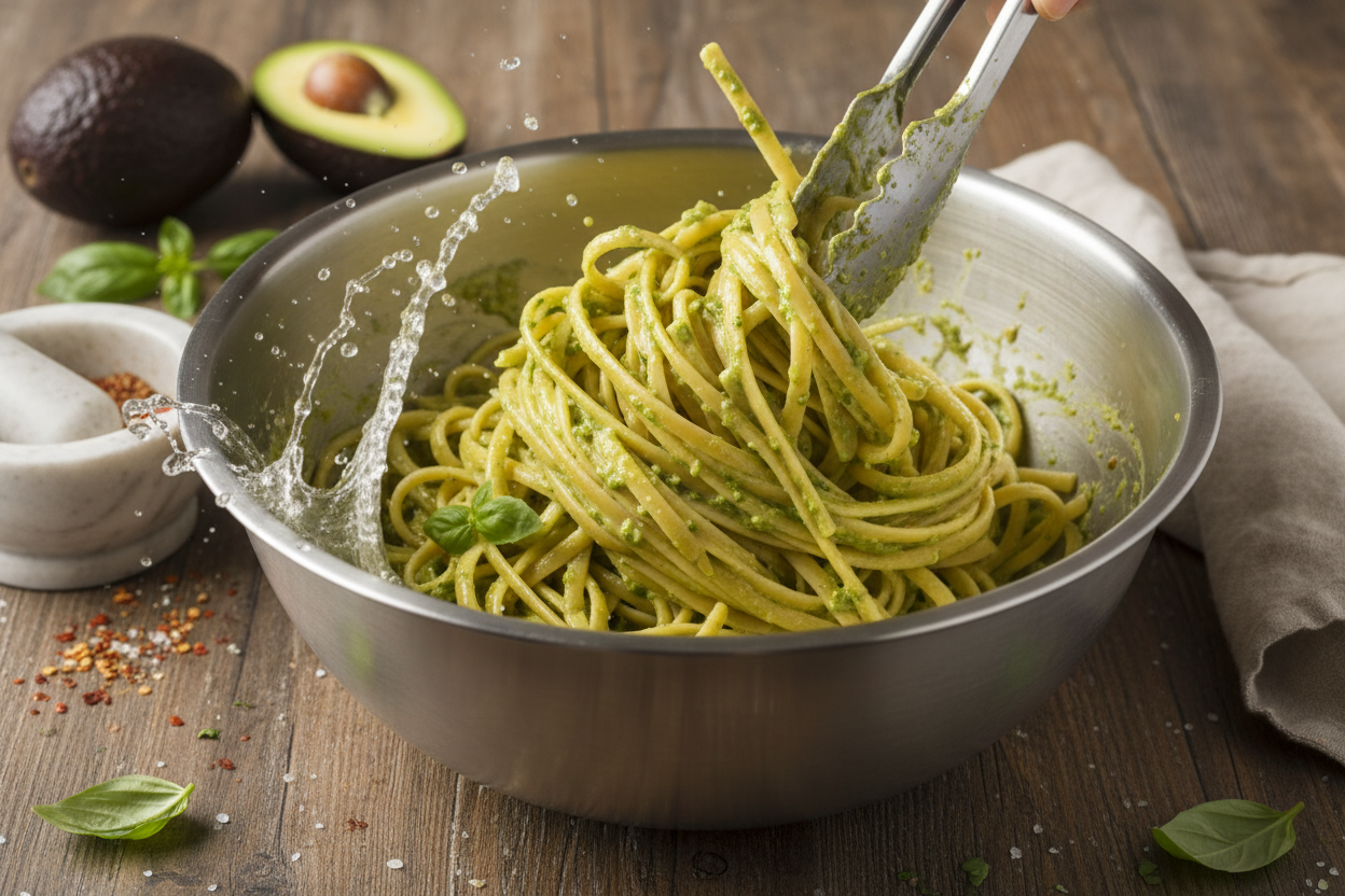 Easy 5-Ingredient Avocado Pasta for Toddlers preparation step 2