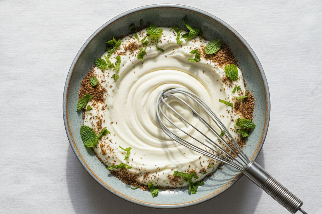 Easy Cucumber Mint Raita preparation step 2