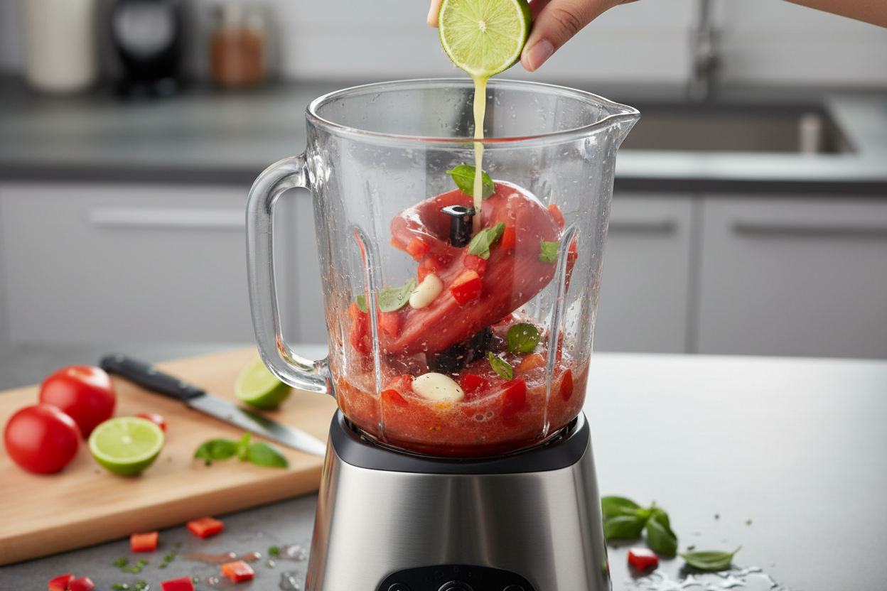 Easy Gazpacho Recipe preparation step 2