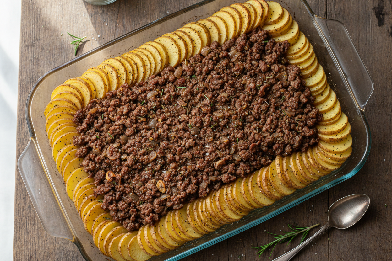 Easy Hobo Casserole Ground Beef Recipe preparation step 2