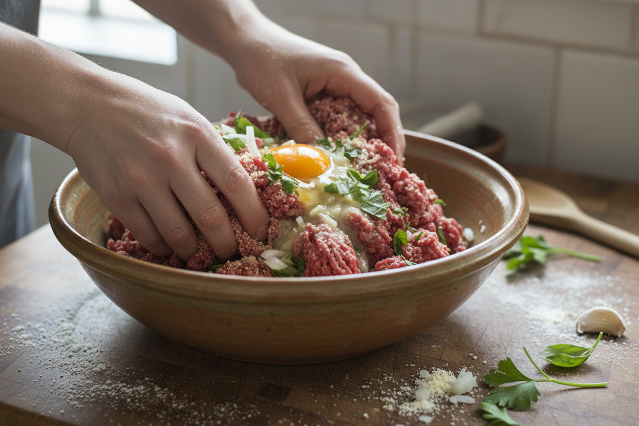 Easy Italian Meatloaf preparation step 1