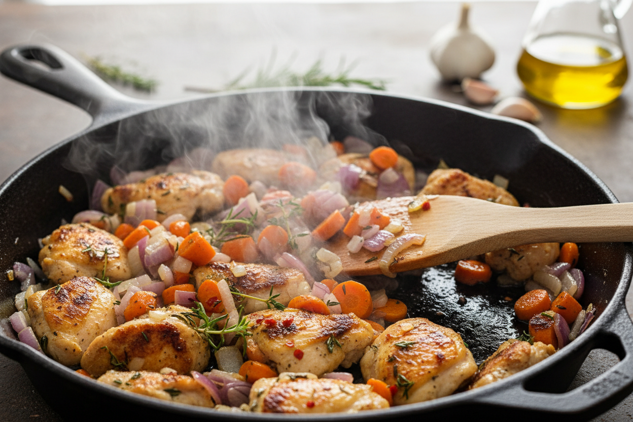 Easy One Pot Chicken and Rice Pilaf preparation step 1