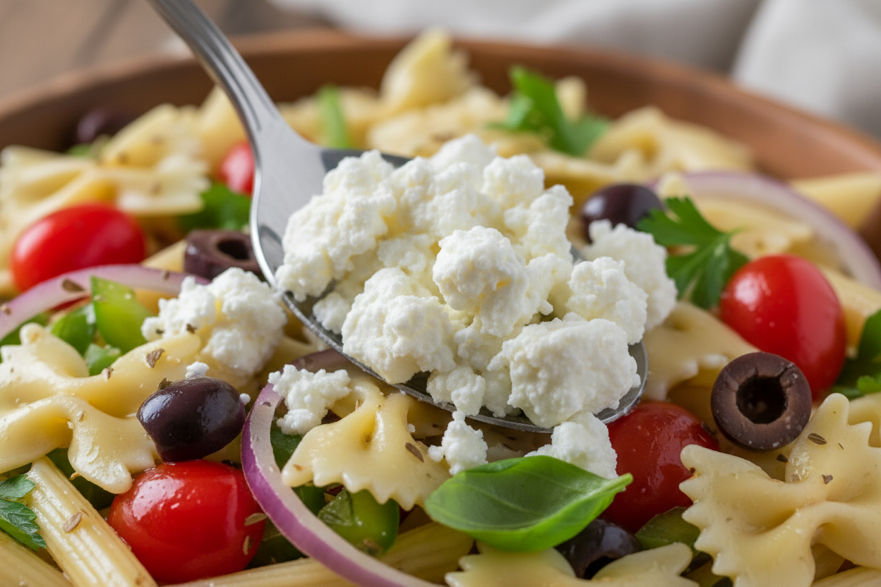 Feta Mediterranean Pasta Salad preparation step 2